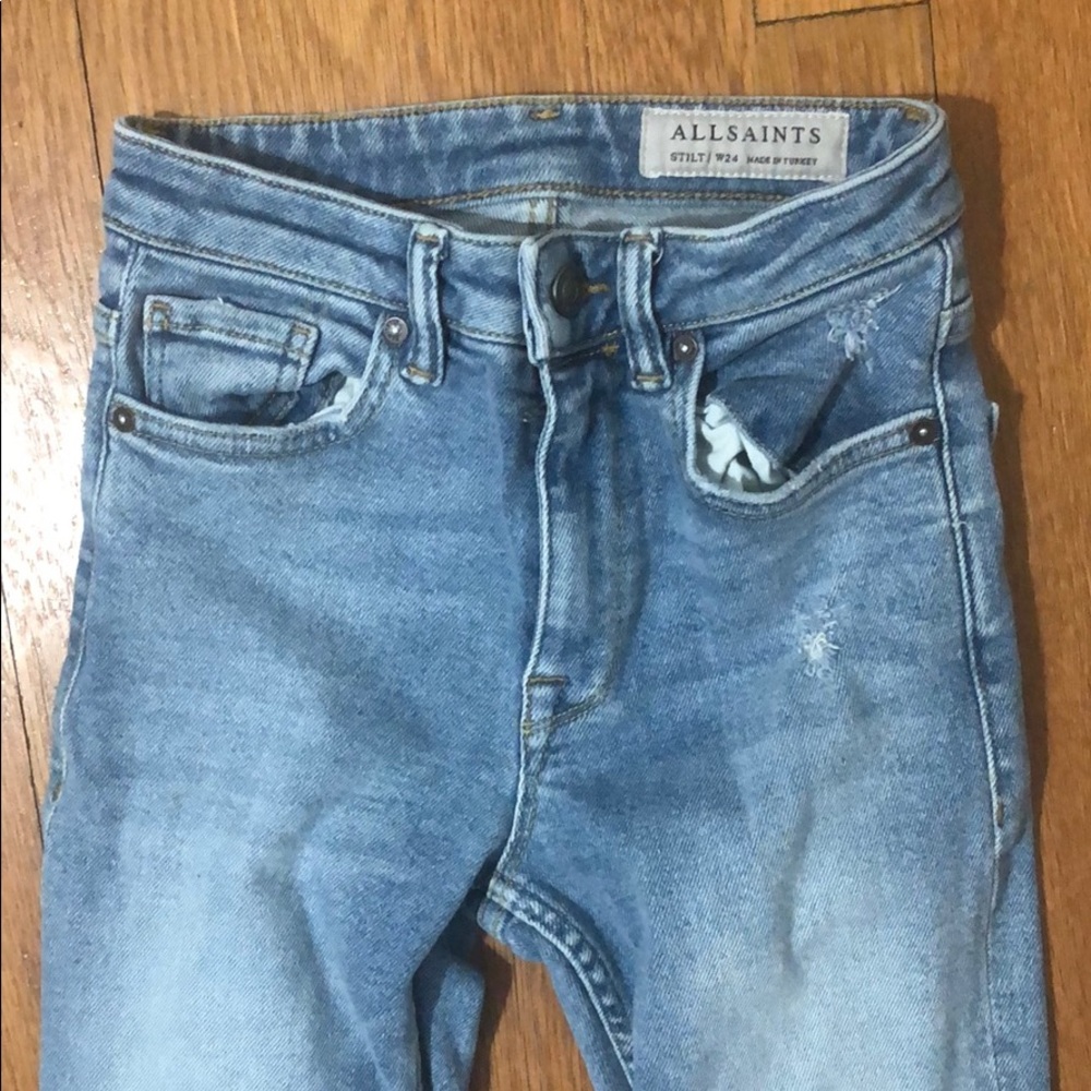 All Saints high rise skinny